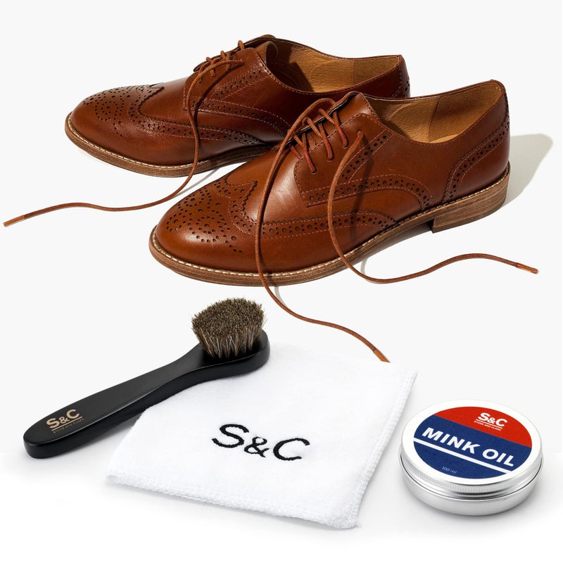 Stone and Clark Mink Oil for Leather Boots, 3.5 oz. with Horsehair Shoe Polish Applicator & Cloth - Leather Conditioner & Protector, Waterproofing for Boot, Belt, Saddle, Baseball Glove, Purse, Bag - Image 2