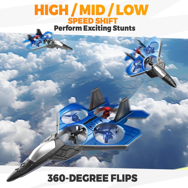 BEZGAR RC Planeä¸¨F-22 Raptor Mini Airplane, Remote Control Jet Plane Stunt Drone, Ready to Fly Fighter for Adults & Kids Toy with Light Gift for Beginner - Image 4