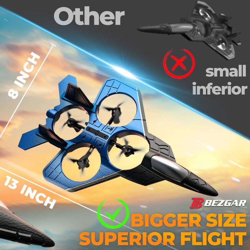 BEZGAR RC Planeä¸¨F-22 Raptor Mini Airplane, Remote Control Jet Plane Stunt Drone, Ready to Fly Fighter for Adults & Kids Toy with Light Gift for Beginner - Image 3
