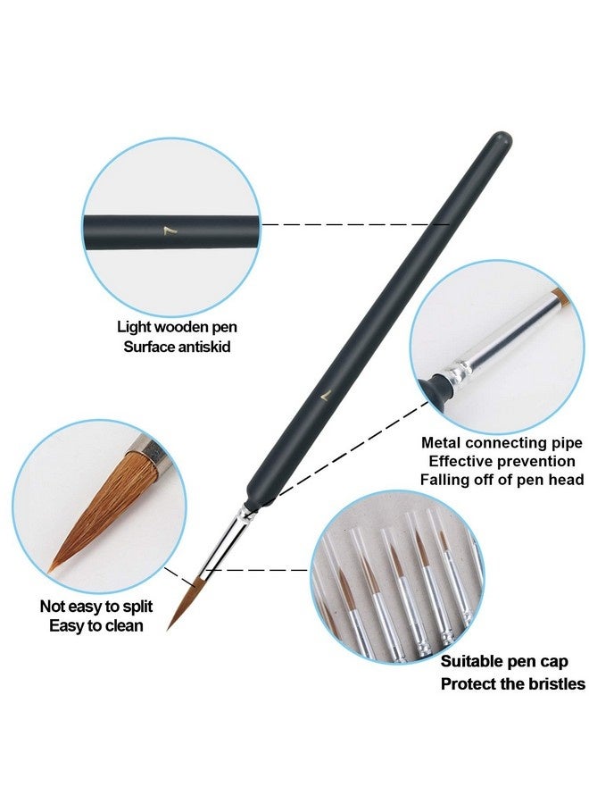 Beauenty 11 Pcs Fine Detail Brush Miniature Small Thin Painting Brushes Kit Micro Artist Acrylic Paint Brush Set - Image 3