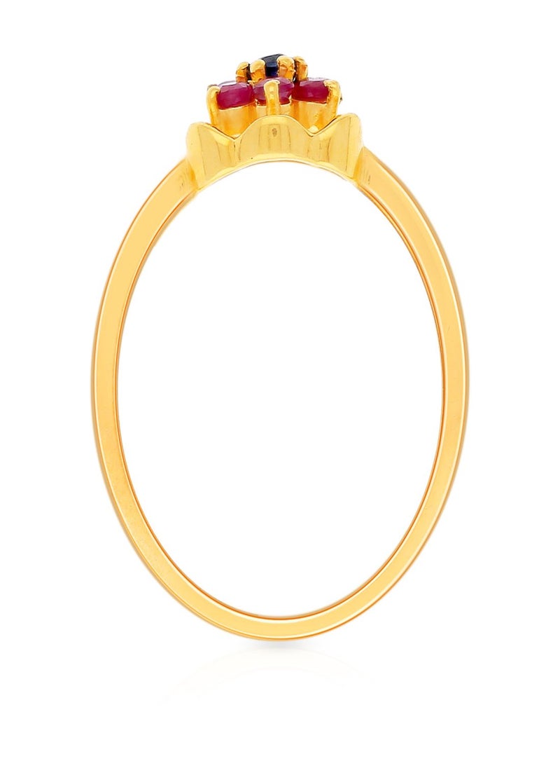 Malabar Gold and Diamonds 22 Carat 916 Purity Precia Gemstone Ring PNAFNC083RN1 for Women  - Image 3