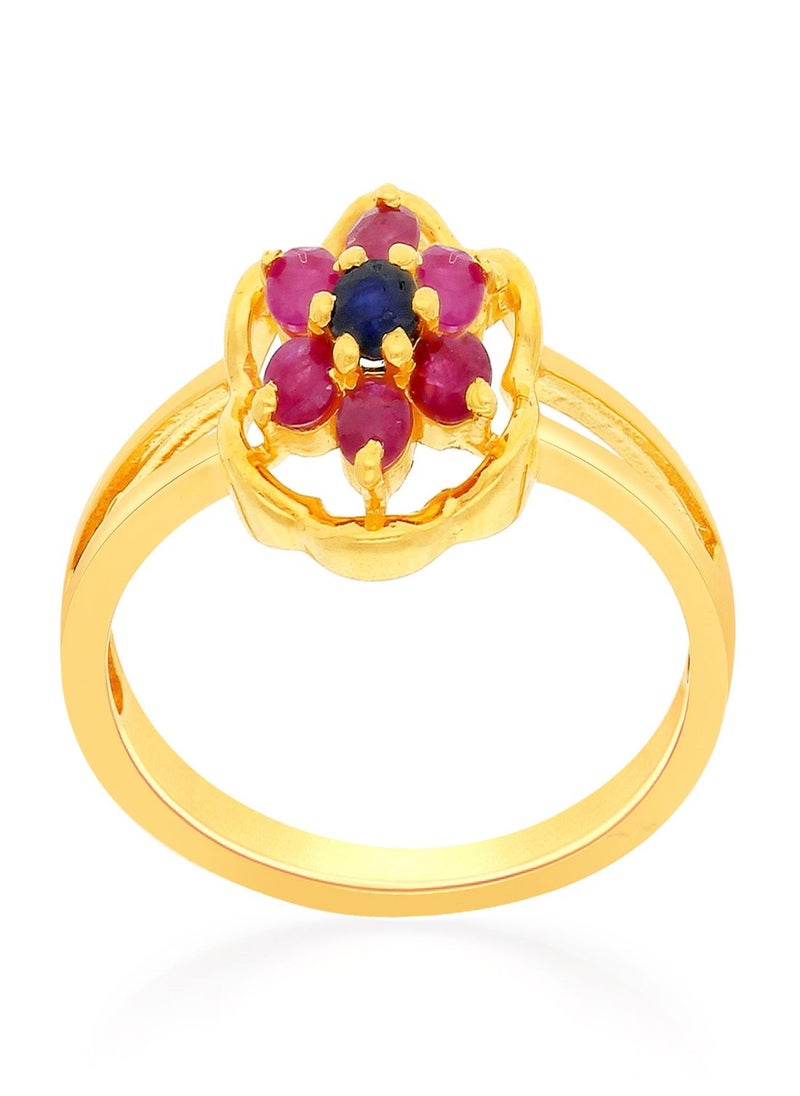Malabar Gold and Diamonds 22 Carat 916 Purity Precia Gemstone Ring PNAFNC083RN1 for Women  - Image 1