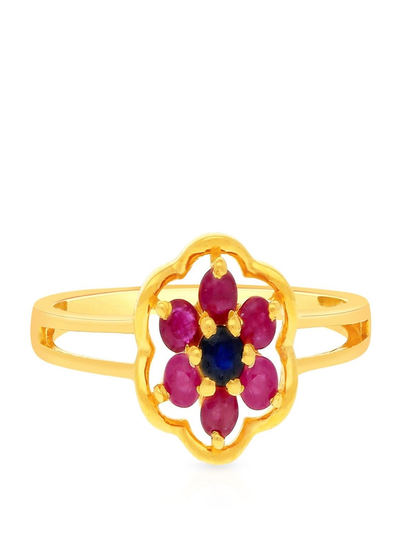 Malabar Gold and Diamonds 22 Carat 916 Purity Precia Gemstone Ring PNAFNC083RN1 for Women  - Image 2