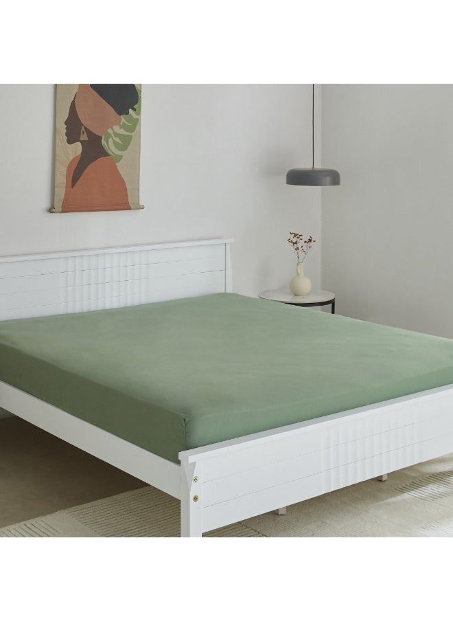Home Box - Derby Solid Microfiber King Fitted Sheet 180 X 200 X 25 Cm - Image 1