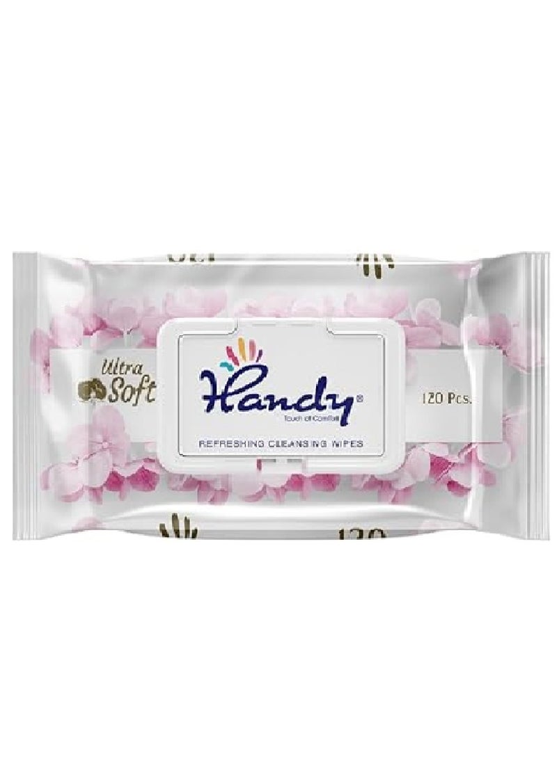 هاندي مناديل هاندي المبللة والمنعشة - عبوة 120 منديل