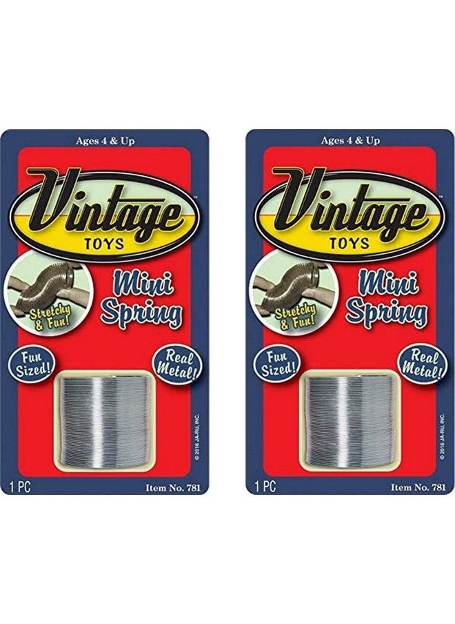 Ja-Ru - 1.5 Inch Mini Metal Spring Toy (2 Coil Spring) Small Spring Fidget Toy For Kids & Adult. Original Stress Relief Classic Retro Vintage Toys. Party Favor Stocking Goodie Bag Stuffers. 7812A - Image 1