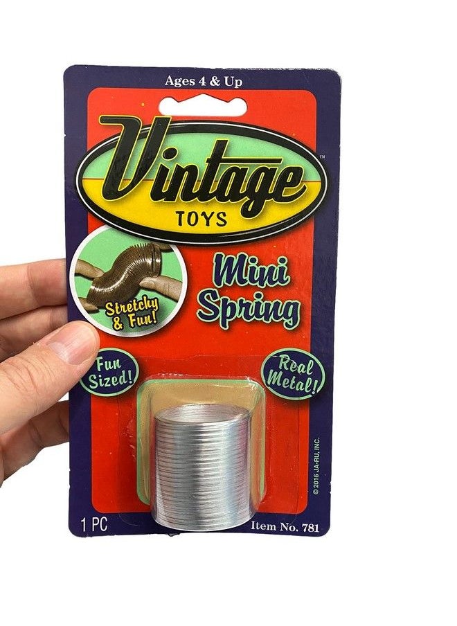 Ja-Ru - 1.5 Inch Mini Metal Spring Toy (2 Coil Spring) Small Spring Fidget Toy For Kids & Adult. Original Stress Relief Classic Retro Vintage Toys. Party Favor Stocking Goodie Bag Stuffers. 7812A - Image 1