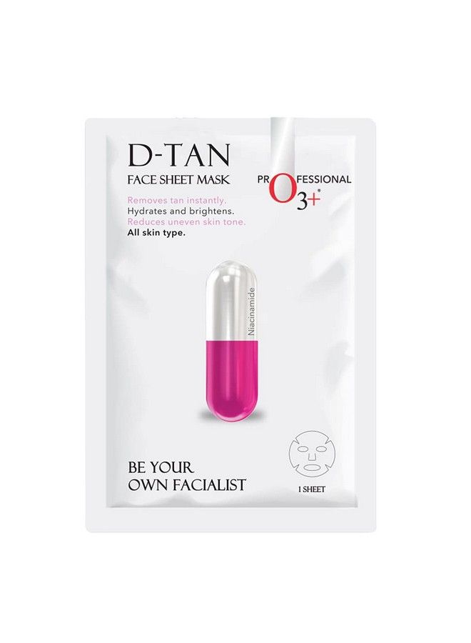 O3+ Facialist Dtan Face Sheet Mask With Niacinamide Reduced Dark Spots Acne Scars And Discoloration While Giving Ultimate Brightening (30G) - Image 1