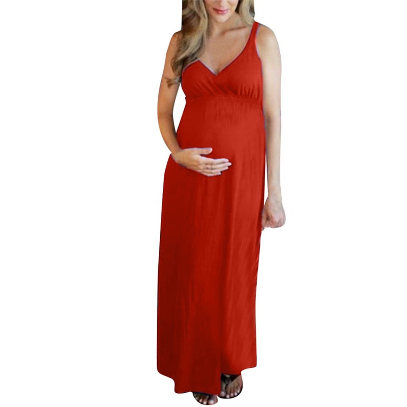 2022 foreign trade new AliExpress European and American maternity skirt long solid color knitted dress black XXL - Image 3