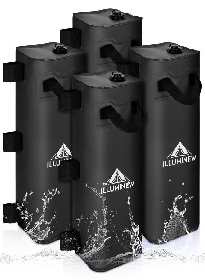 ILLUMINEW 4 Pack Canopy Water Weight Bag, 88 LBS Water Tent Weights Set of 4 Leg Weights for Gazebo, Pop Up Canopy, Canopies, Tent (Black 25L) - Image 1