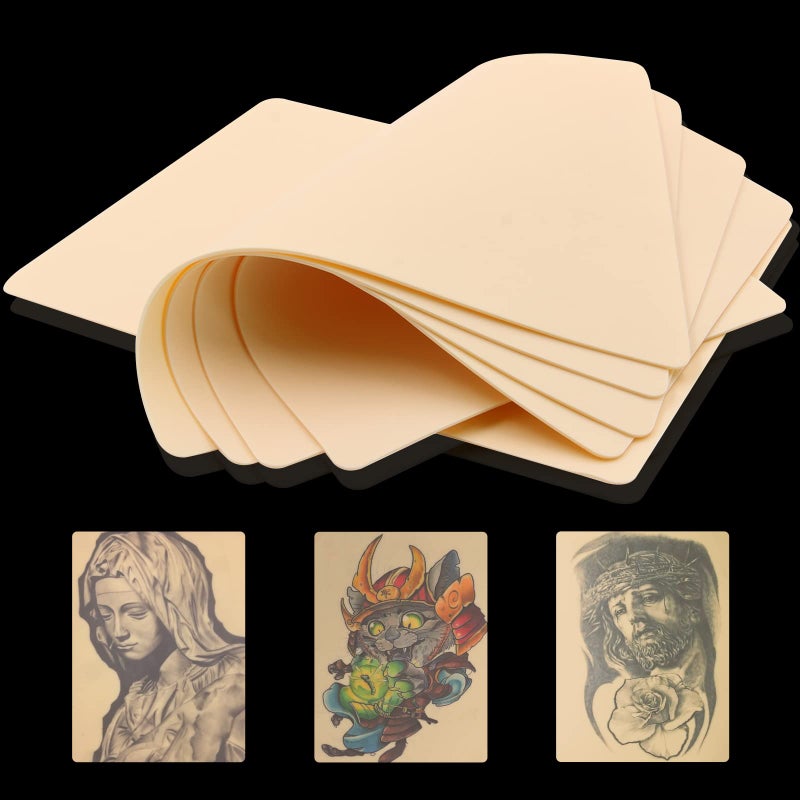 Jconly Tattoo Skin Practice - Jconly 20 Sheets 8Ã—6 Double Sides Fake Skin, Microblading Eyebrows or lips to Practice Skin for Beginners and Experienced,Tattoo Supplies - Image 1