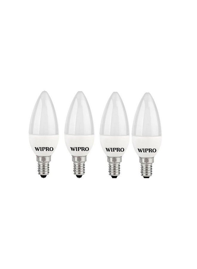 Wipro Garnet 5 W E14 Base Clear Candle LED Culb | Warm White (2700K) | Pack of 4 | Clear Optics for Sparkling Effect | LED Filament Bulb for Home, Office, chandellior, Decorative lamp Shade - Image 1