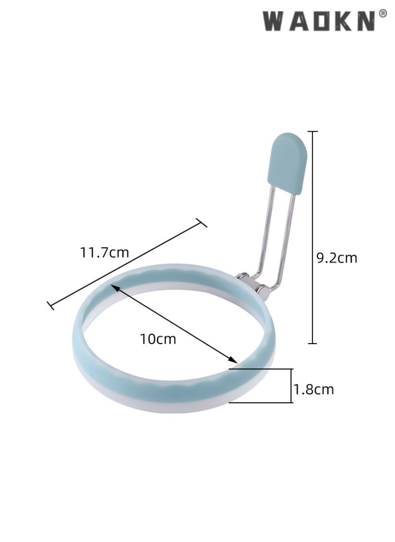 WAOKN - Dual-Color Silicone Egg Fry Mold - Multi-Purpose Egg Ring for Omelettes and Pancakes, Easy to Use, Perfect for Making Perfectly Shaped Eggs on the Stovetop, Kitchen Essential - Image 1