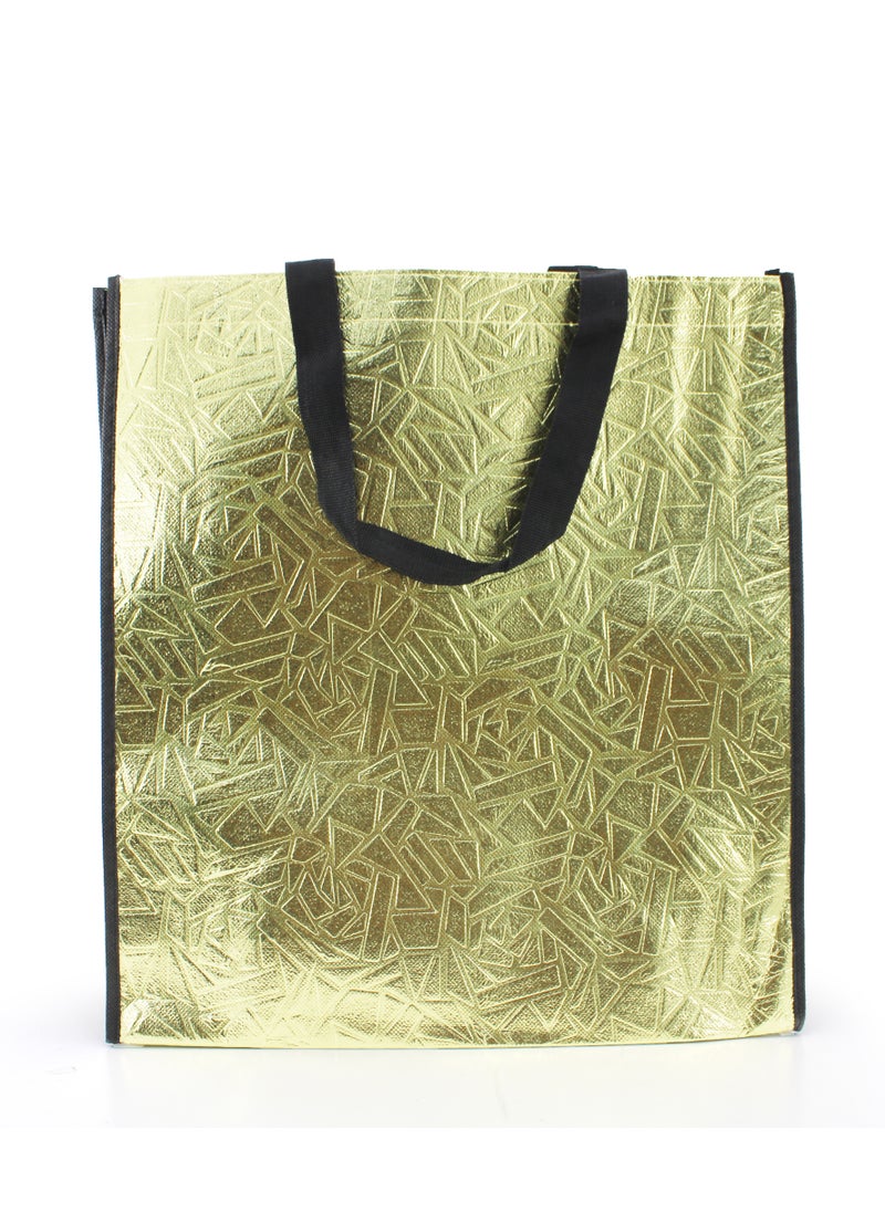 PARTY FUN Non-Woven Fabric Bag 34.5x12x38cm Pretty in Golden Tote for Stylish Convenience  - Image 1