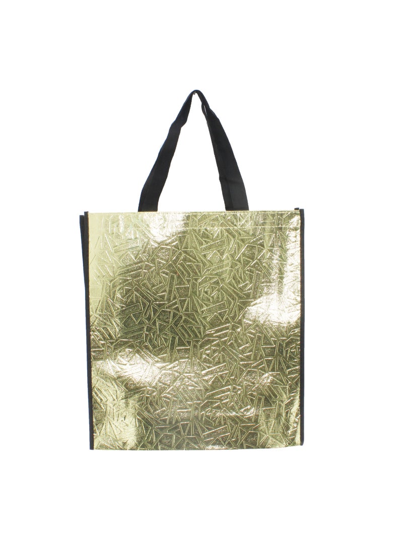 PARTY FUN Non-Woven Fabric Bag 34.5x12x38cm Pretty in Golden Tote for Stylish Convenience  - Image 3