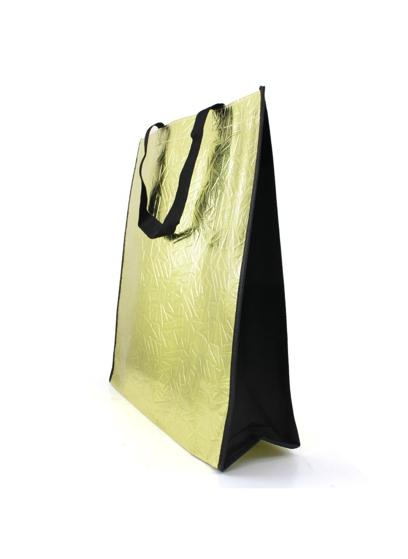 PARTY FUN Non-Woven Fabric Bag 34.5x12x38cm Pretty in Golden Tote for Stylish Convenience  - Image 2
