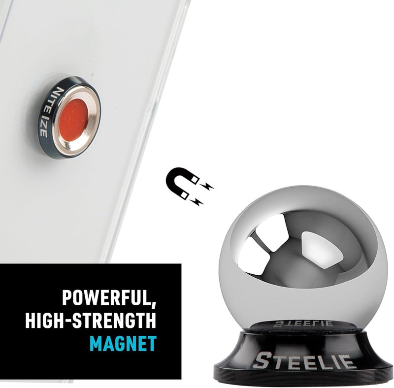 NiteIze Nite Ize Steelie Original Dash Kit  Magnetic Phone Mount for Car Dashboard  Car Phone Holder with Strong Steelie Magnet  3M VHB Adhesive - Image 4