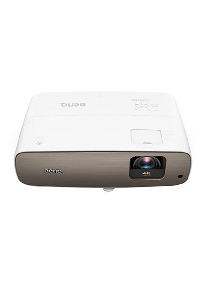BenQ True 4K UHD Projector with DCI-P3/Rec.709, HDR-PRO & 2000lm Brightness W2700 White/Gold - Image 1