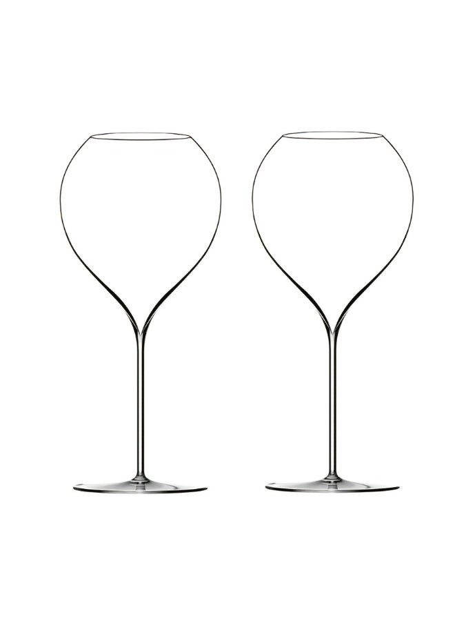 مجموعة من كؤوس النبيذ المنفوخة بالفم، سعة 520 مل/17 أونصة، مكونة من قطعتين، خفيفة الوزن، مصنوعة يدويًا، آمنة للاستخدام في غسالة الأطباق، مصنوعة من كريستال فاخر، مثالية لتذوق النبيذ الأحمر والأبيض والوردي والفوار - Image 1