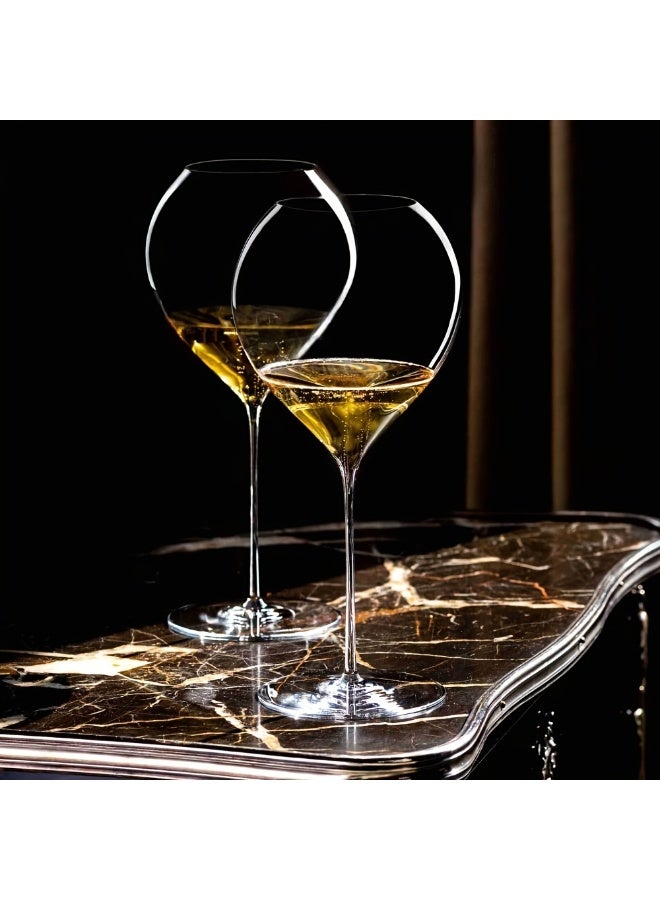 مجموعة من كؤوس النبيذ المنفوخة بالفم، سعة 520 مل/17 أونصة، مكونة من قطعتين، خفيفة الوزن، مصنوعة يدويًا، آمنة للاستخدام في غسالة الأطباق، مصنوعة من كريستال فاخر، مثالية لتذوق النبيذ الأحمر والأبيض والوردي والفوار - Image 3