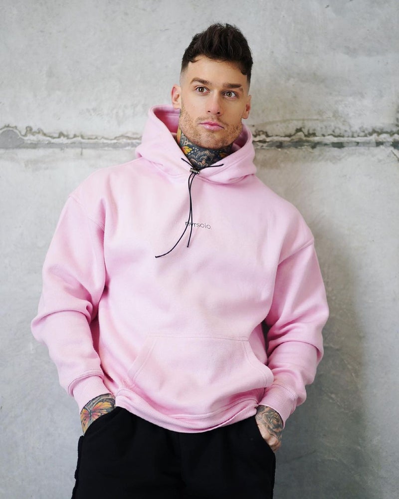 Generic Muscle Mens Sports Sweater Mens Autumn New Fitness Casual Hooded Pullover Loose Training Clothing Trend Pink 