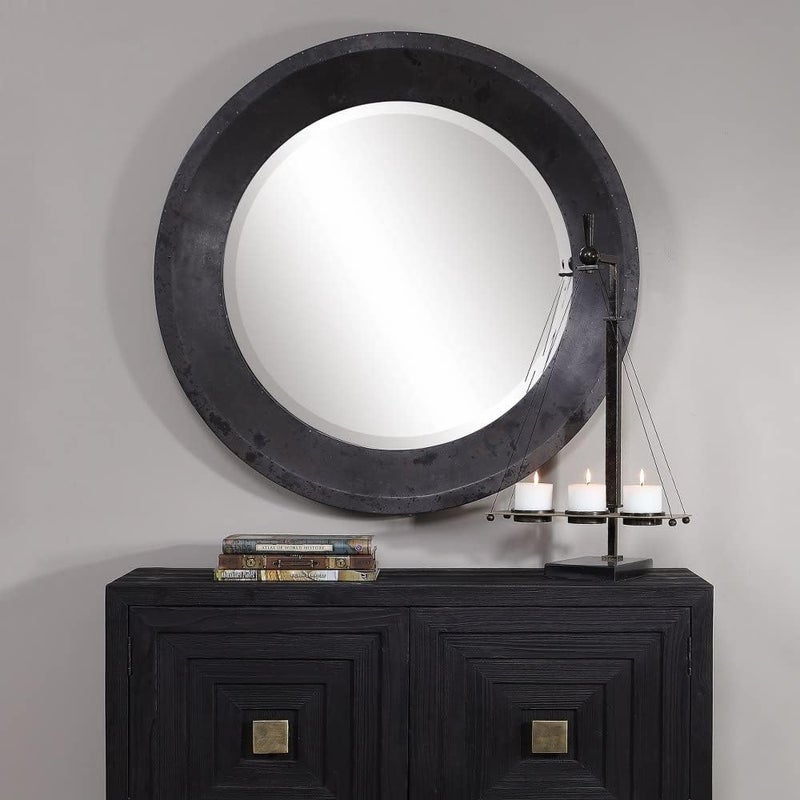 Uttermost Frazier  40 inch Round Industrial Mirror - Image 5
