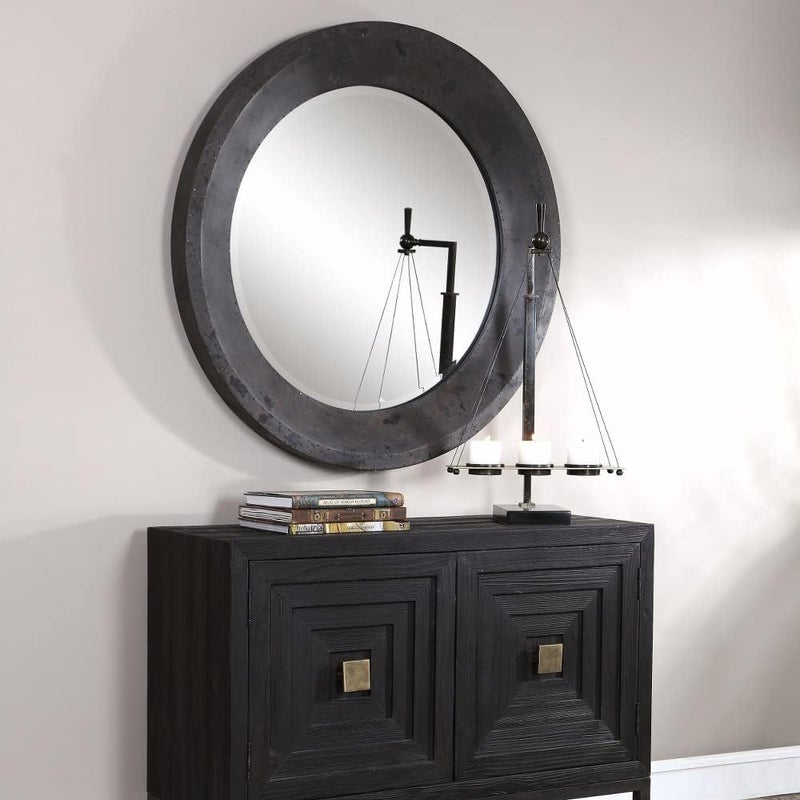 Uttermost Frazier  40 inch Round Industrial Mirror - Image 4