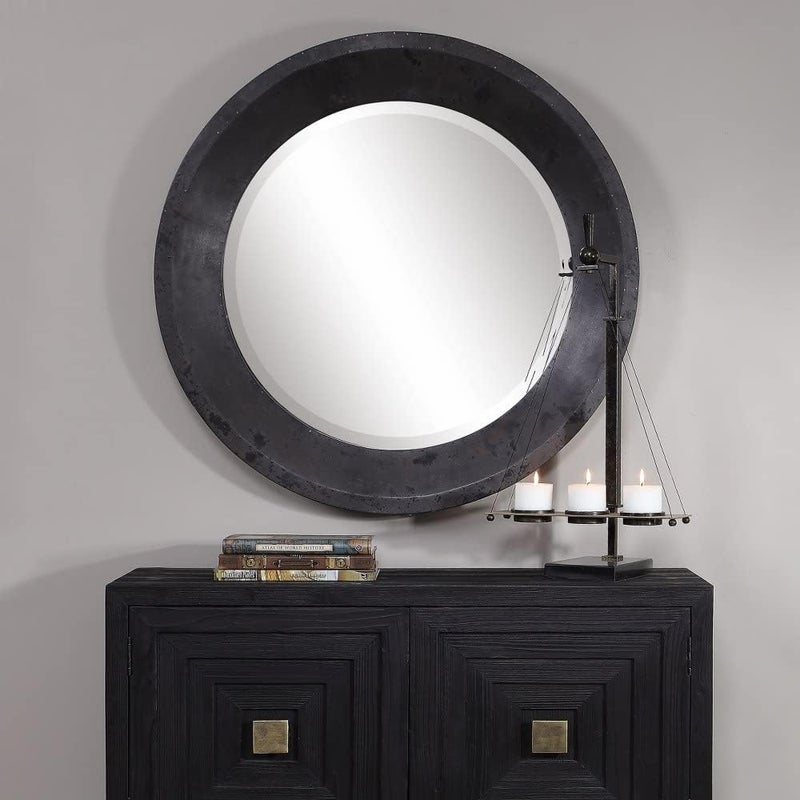 Uttermost Frazier  40 inch Round Industrial Mirror - Image 2
