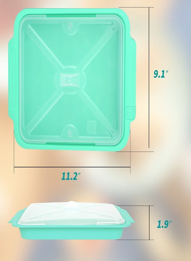 M MUGOOLER Microwave Easy Bacon Maker/Cooker with Lid, Safety, Quick and with No Mess, 11.3“ L x 9.0" W x 2.4" H- Blue - Image 2