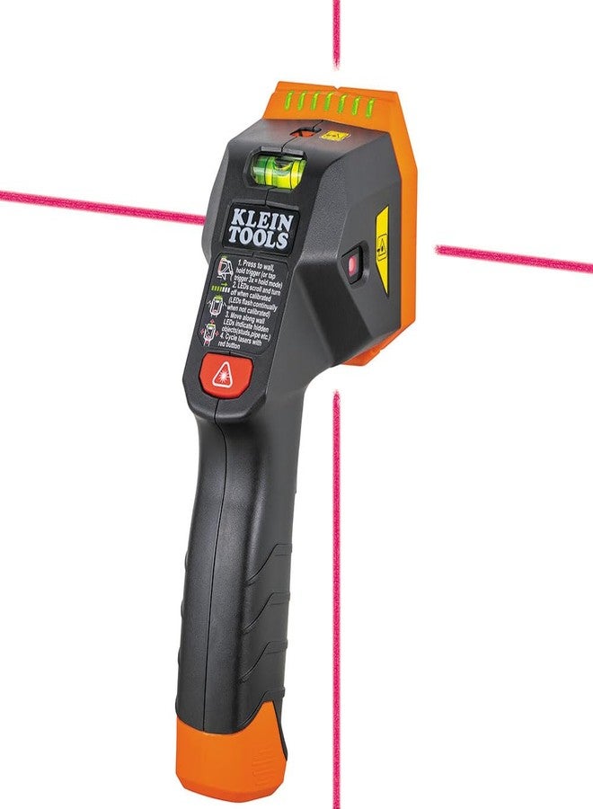 Klein Tools ESF150LL Electronic Stud Finder with Cross-Line Lasers, Bubble Level, Laser Class 3R; ≤5mW; 15-Foot in All Directions, for Wood and Metal Studs, LED and Audio Alert, Batteries Included - Image 1