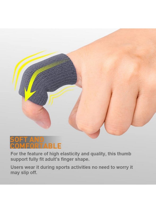Cute critters 10Pcs Finger Sleeves Protectors Thumb Brace Support Elastic Compression Protector For Relieving Pain, Arthritis,Trigger Finger, Sports (Grey), Free size - Image 2