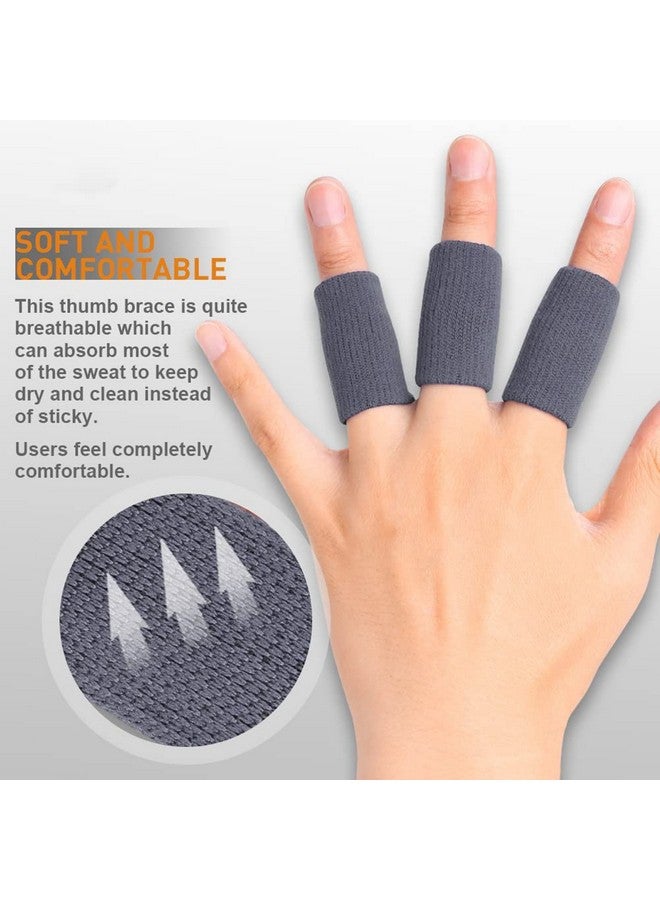 Cute critters 10Pcs Finger Sleeves Protectors Thumb Brace Support Elastic Compression Protector For Relieving Pain, Arthritis,Trigger Finger, Sports (Grey), Free size - Image 4