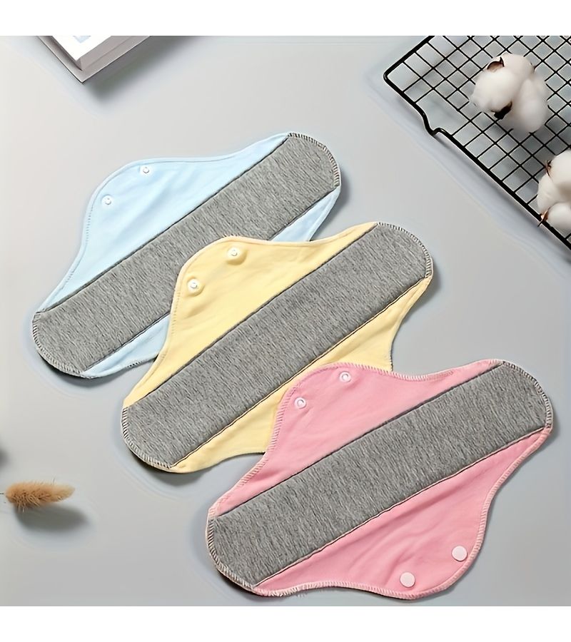Reusable Cotton Panty Liners 4 Pack 9 Inches Feminine Washable Leak Proof - Image 5