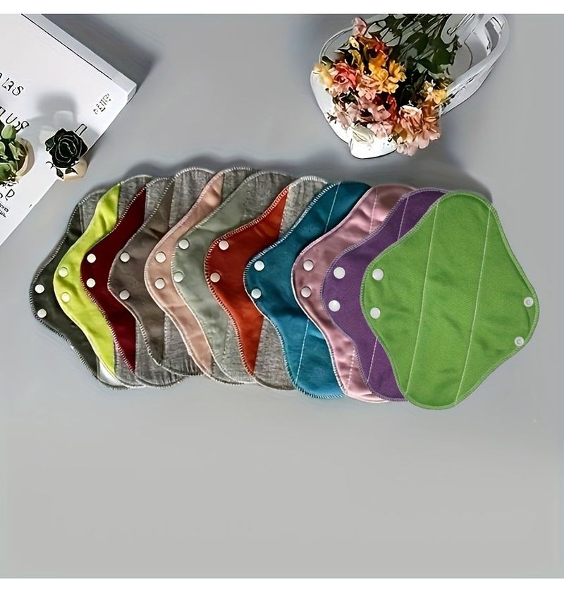 Reusable Cotton Panty Liners 4 Pack 9 Inches Feminine Washable Leak Proof - Image 4
