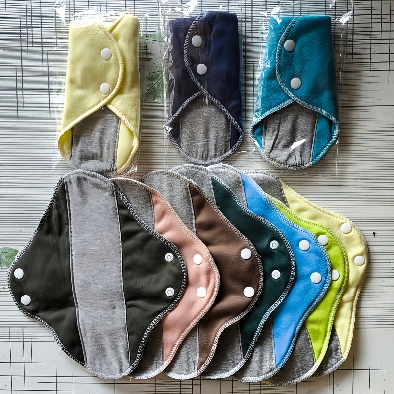 Reusable Cotton Panty Liners 4 Pack 9 Inches Feminine Washable Leak Proof - Image 3