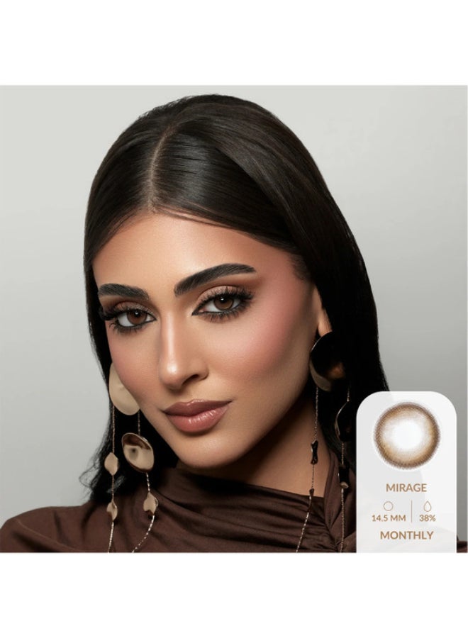 Amara Unisex Mirage Monthly Disposable Contact Lenses, Colored Contact Lenses, Cosmetic contact lenses, Brown Contact Lenses, Pack Of 2 - Image 2