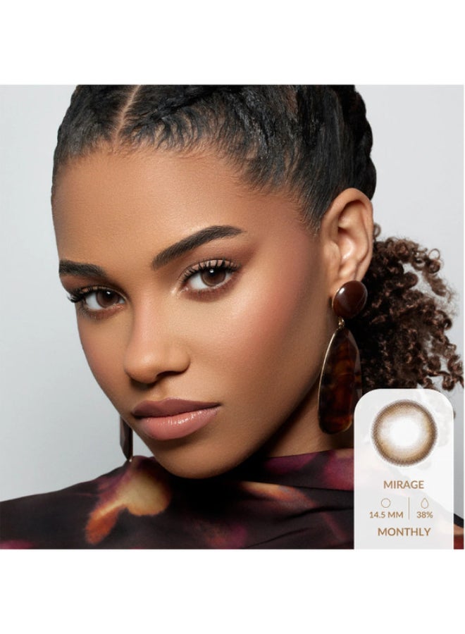 Amara Unisex Mirage Monthly Disposable Contact Lenses, Colored Contact Lenses, Cosmetic contact lenses, Brown Contact Lenses, Pack Of 2 - Image 3