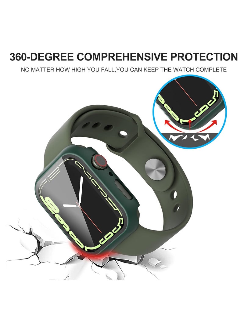 FARROBIZZ 2-Pack for Apple Watch Series 9/8/7/6/5/4/Series SE/SE 2  in mm All-around Screen Protector Case, Tempered Glass Screen Protector Case Ultra-thin for iWatch in mm Protection Cover - Clear - Image 4