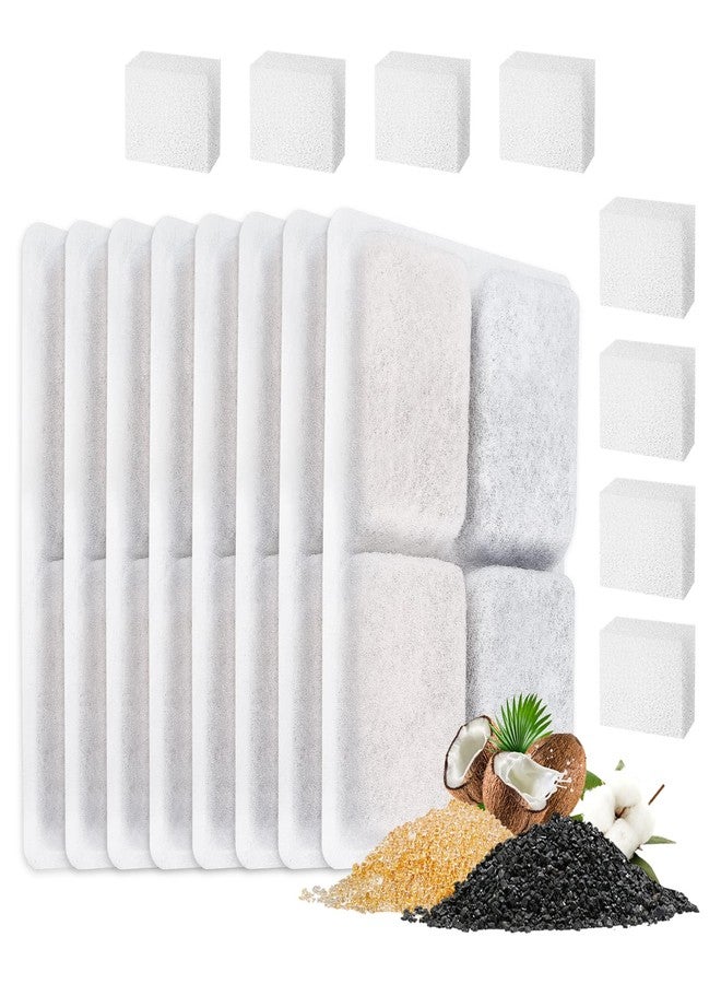 فلتر نافورة مياه القطط من ماي فات بوس، عبوة من 8+8 فلاتر لنافورة القطط، فلتر بديل لنافورة مياه القطط، فلاتر بديلة لنافورة الحيوانات الأليفة من فيري بيبي سعة 2 لتر/64 أونصة - Image 1