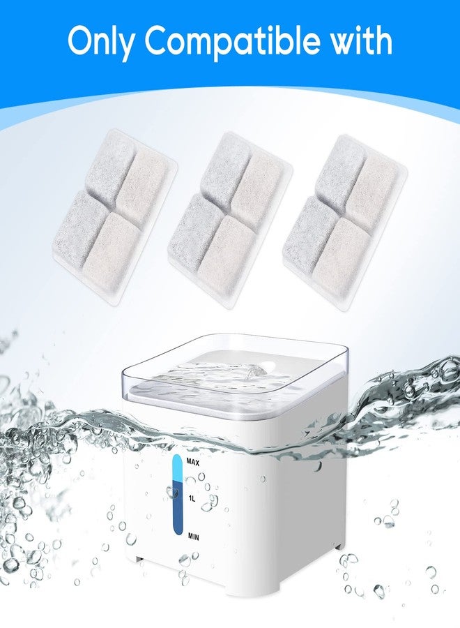 فلتر نافورة مياه القطط من ماي فات بوس، عبوة من 8+8 فلاتر لنافورة القطط، فلتر بديل لنافورة مياه القطط، فلاتر بديلة لنافورة الحيوانات الأليفة من فيري بيبي سعة 2 لتر/64 أونصة - Image 2