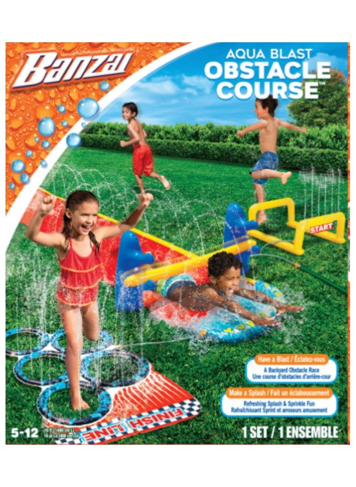 Banzai Aqua Blast Obstacle Course Slide - 16Ft ( L) - Image 1