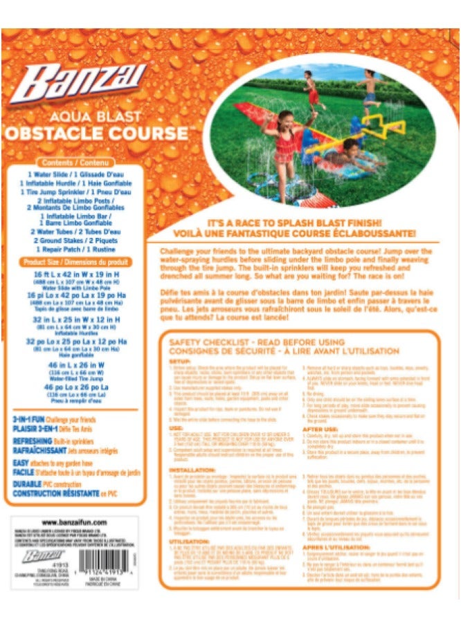 Banzai Aqua Blast Obstacle Course Slide - 16Ft ( L) - Image 2