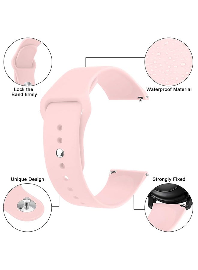 O Ozone Silicone Bands For Samsung Galaxy Watch Ultra LTE 47mm / Galaxy Watch 3 45mm 22mm Quick Release Soft Silicone Replacement Watch Strap- Pink - Image 3