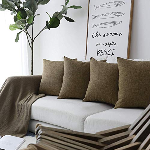 Khooti Jute Cushion Cover | 18x18 Inch, Light Umber -| Set of 2 | Throw Pillow Cover for Couches, Chairs, Sofas, Beds, Coffee Tables, Living Rooms, Bedrooms, Modern Boho Design - Image 4