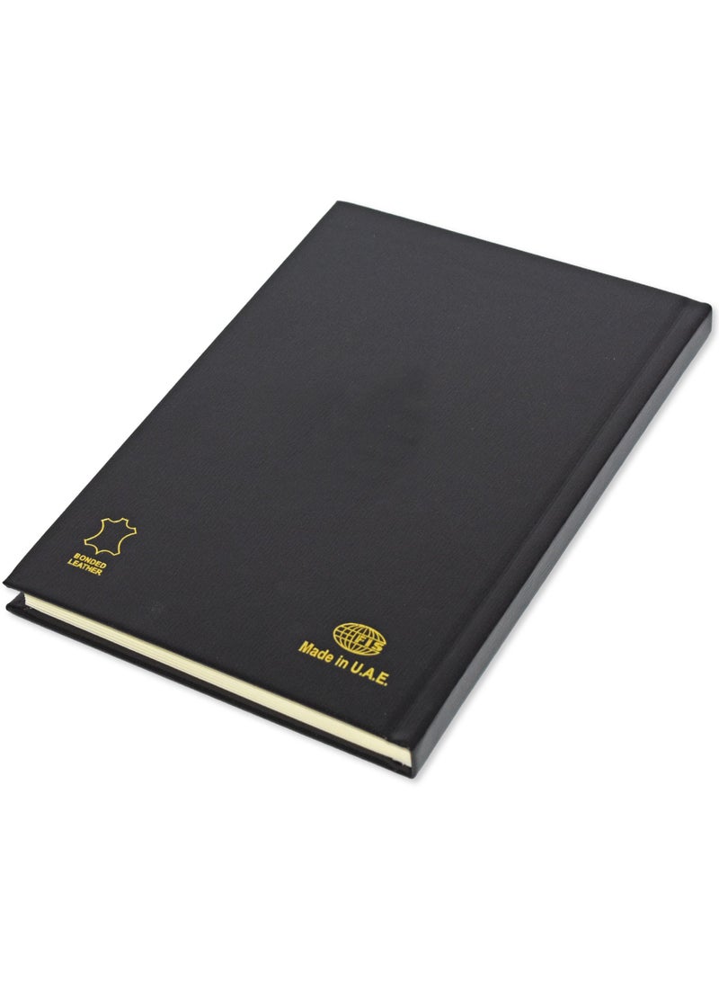 FIS Notebook Bonded Leather, Size A5, Italian Ivory Paper, 70 GSM, 196 Pages, 8 mm Ruled, Hard Cover, Colour Black - FSNBHCA5IVBLBK - Image 4