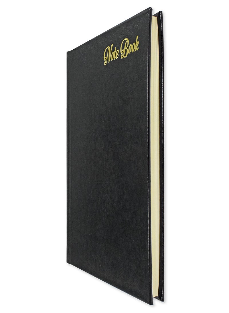 FIS Notebook Bonded Leather, Size A5, Italian Ivory Paper, 70 GSM, 196 Pages, 8 mm Ruled, Hard Cover, Colour Black - FSNBHCA5IVBLBK - Image 3