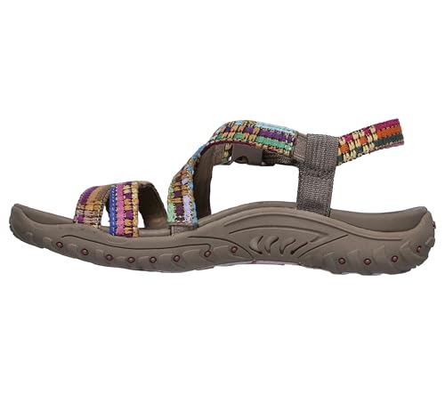 Skechers Women's Reggae-Sew Me-Boho Woven Strappy Slingback Sandal, Taupe Multi, 10 - Image 2