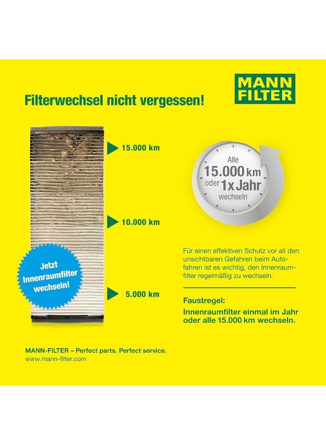 MANN FILTER MANN-FILTER CUK 34 003 Cabin Air Filter - Pollen Filter with Activated Carbon - Image 5
