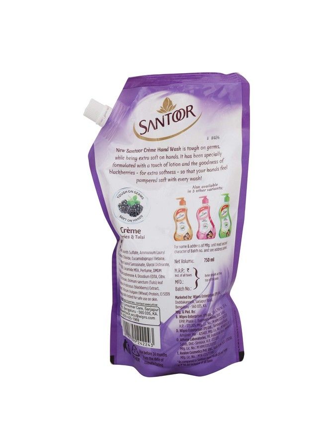 Santoor Cream Handwash 750Ml (Berries & Tulasi) - Image 3