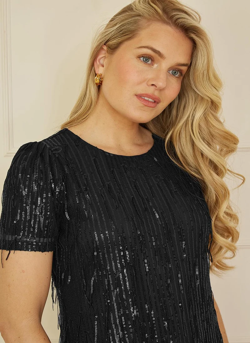 MELA LONDON Sequin Embellished Dress